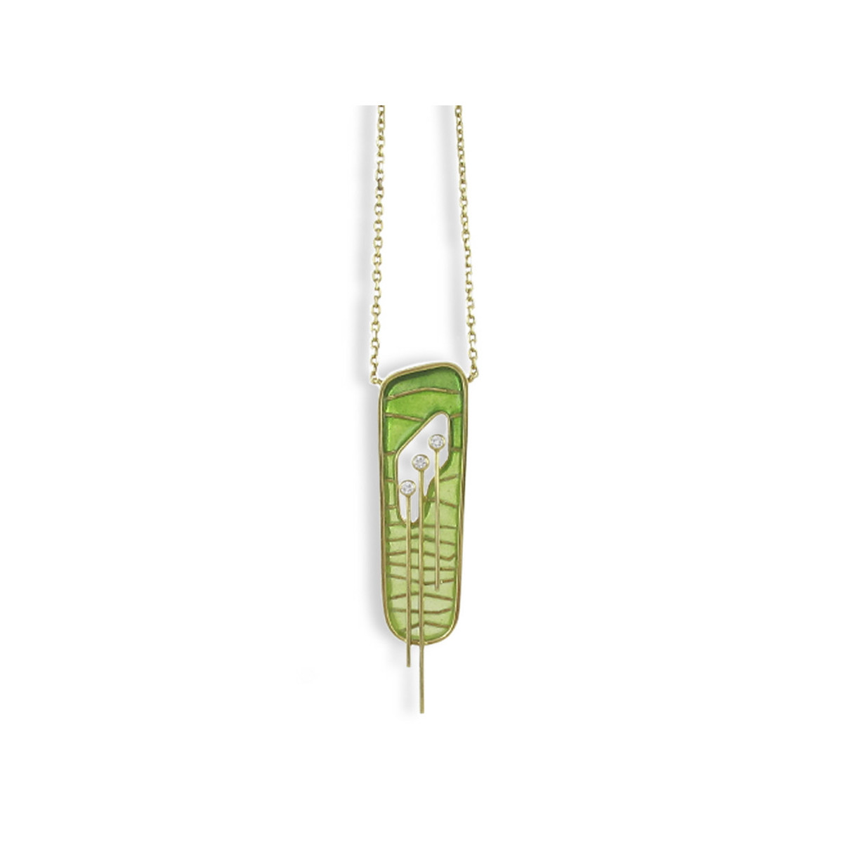 COLLAR PENJOLL OR ESMALT VERD