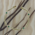 PULSERA ORO CON ESMERALDAS