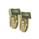 PENDIENTES ORO CON TURMALINAS VERDES