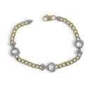 PULSERA 2 OROS DE 18 KILATES CON DIAMANTES