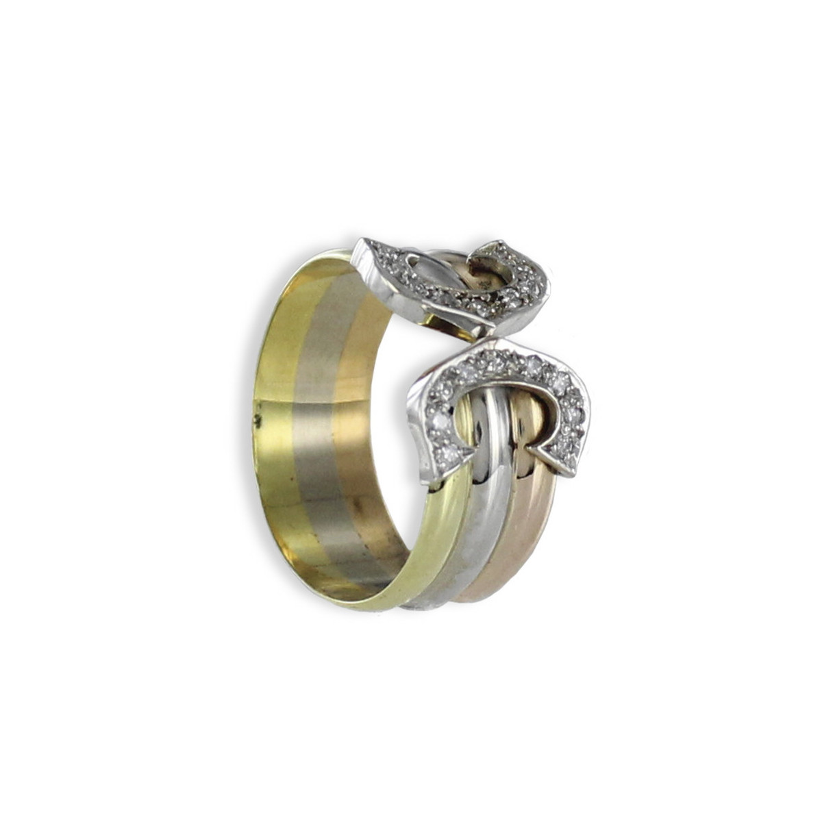 ANILLO 3 OROS DE 18 KILATES