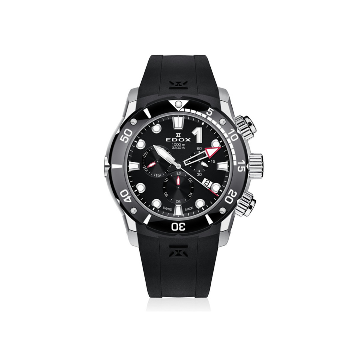 EDOX CO-1 TITANIO CRONÓGRAFO NEGRO