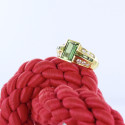 GOLD RING WITH GREEN TOURMALINE