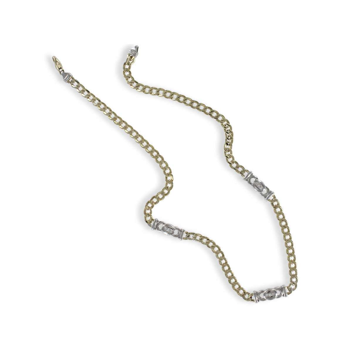 COLLAR ORO 18 KILATES CON 9 DIAMANTES