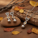 GOLD DIAMOND AND QUARTZ EARRINGS