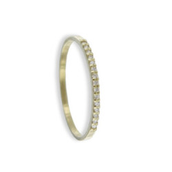 MEDIA ALIANZA DE 15 DIAMANTES EN ORO AMARILLO 18K 0,15 CT