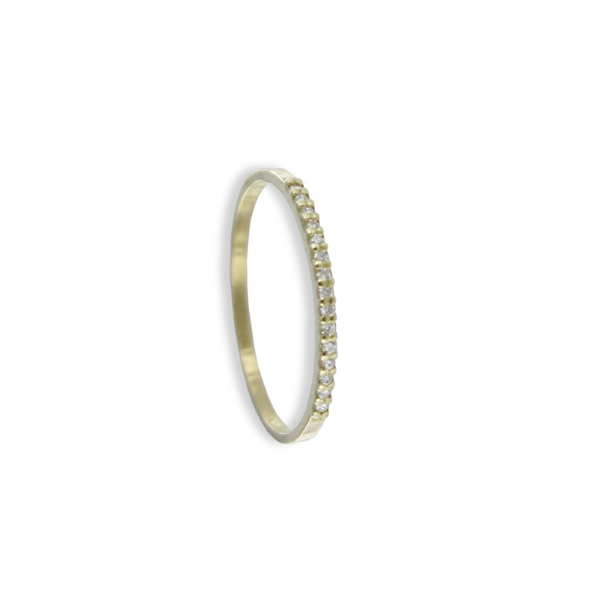 MEDIA ALIANZA DE 15 DIAMANTES EN ORO AMARILLO 18K 0,15 CT