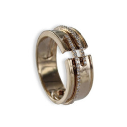 ANELL OR ROSA AMB DIAMANTS