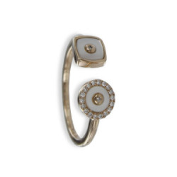 ANELL OR ROSA NÀCAR I DIAMANTS