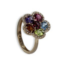 ANELL FLOR AMB PEDRES NATURALS DE COLORS ANELL FLOR AMB PEDRES NATURALS DE COLORS