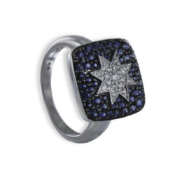 ANELL OR SAFIRS I ESTRELLA DIAMANTS