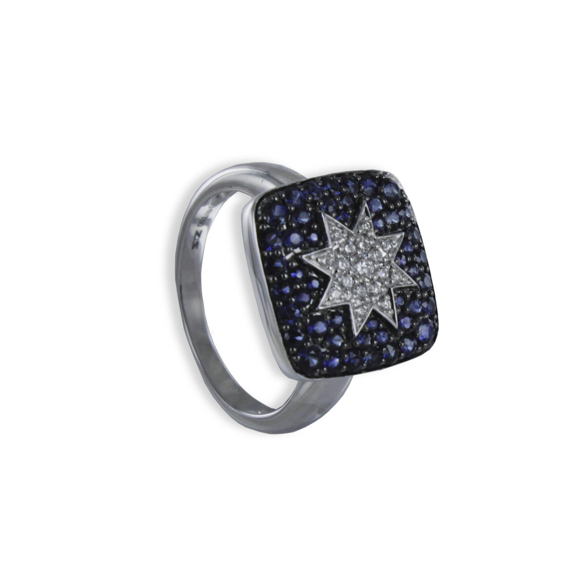 ANELL OR SAFIRS I ESTRELLA DIAMANTS