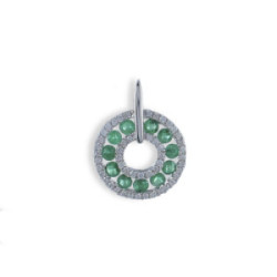 PENJOLL RODÓ AMB 11 MARAGDES I DIAMANTS