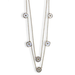 COLLAR DOBLE OR ROSA AMB NÀCAR