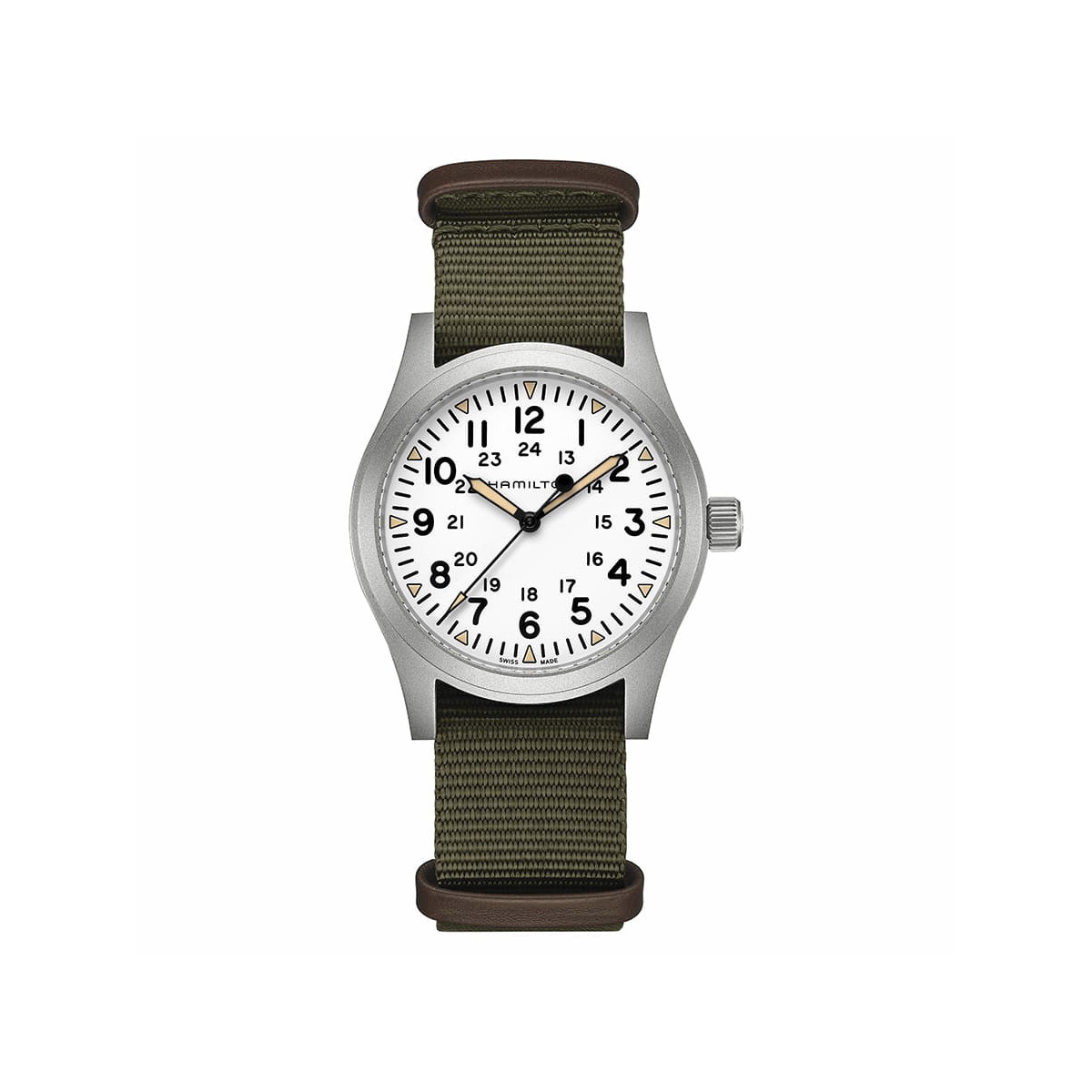HAMILTON KHAKI FIELD MECÀNIC 42 MM BLANC