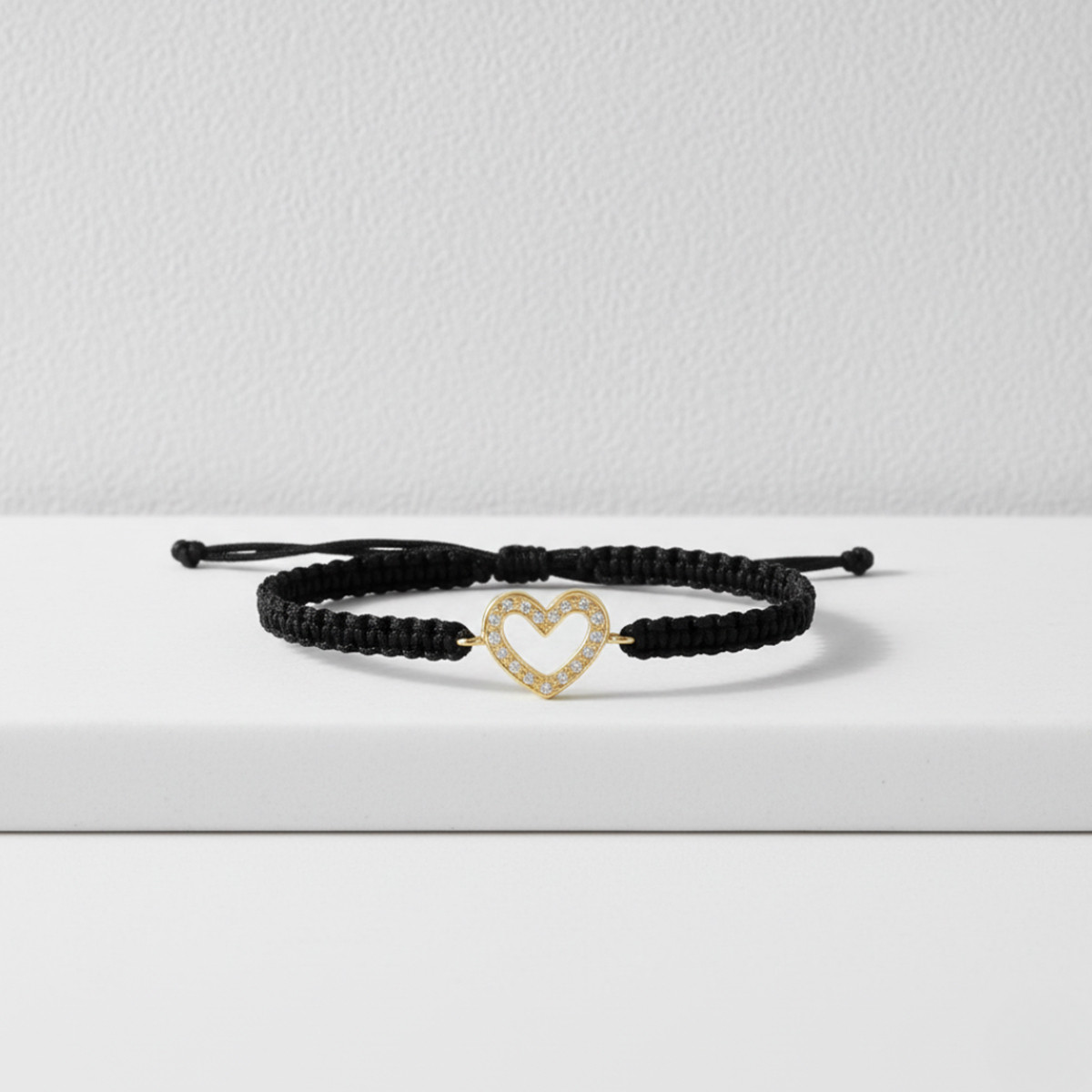 PULSERA CON CORAZÓN ORO Y DIAMANTES