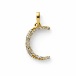 COLGANTE INICIAL C CON DIAMANTES 0,12 KTES