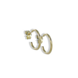 HOOP EARRINGS 14 MM PUSH BSCK CLOSURE
