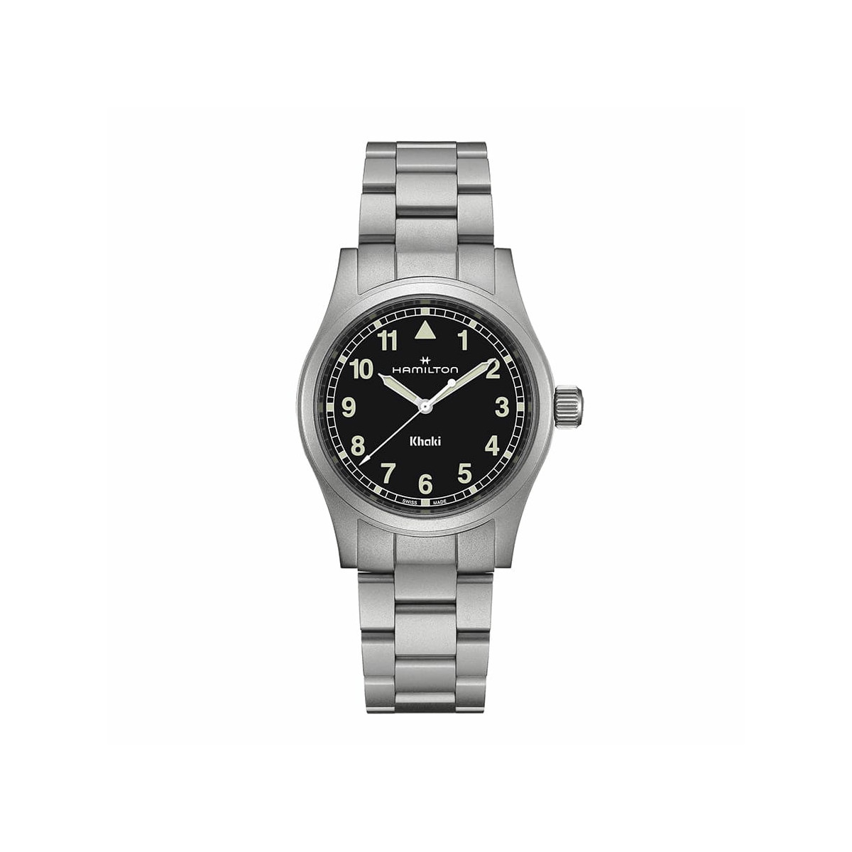 HAMILTON KHAKI FIELD NEGRA ACERO 38 MM