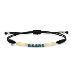 SILVER AND GOLD MACRAME BRACELET WITH GREEN STONES