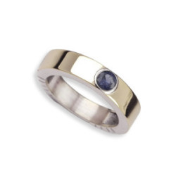 SILVER AND GOLD ALLIANCE WITH BLUE SPINEL