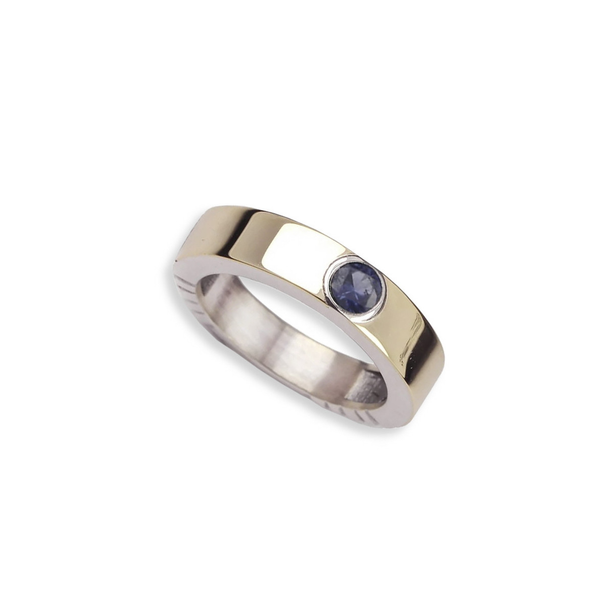 SILVER AND GOLD ALLIANCE WITH BLUE SPINEL