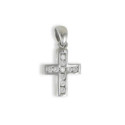 WHITE GOLD CROSS WITH 11 DIAMONDS
