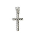 WHITE GOLD CROSS WITH 12 DIAMONDS