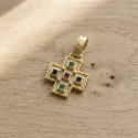 GREEK CROSS MATT YELLOW GOLD