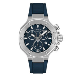TISSOT T-RACE CHRONO 38 MM BLUE RUBBER