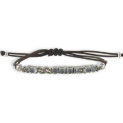 MACRAMÉ BRACELET WITH 12 STONES