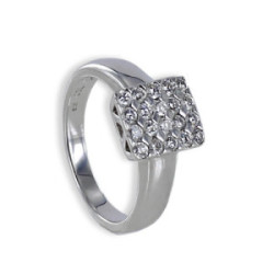 ANILLO ORO SELLO CON 20 DIAMANTES