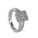ANILLO ORO SELLO CON 20 DIAMANTES