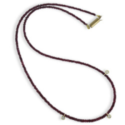 COLLAR RUBÍS AMB 3 DIAMANTS