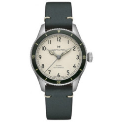 HAMILTON KHAKI AVIATION PILOT CORREA PIEL