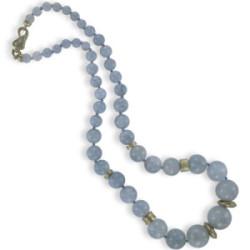 AQUAMARINE AND YELLOW GOLD NECKLACE