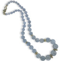 AQUAMARINE AND YELLOW GOLD NECKLACE AQUAMARINE AND YELLOW GOLD NECKLACE