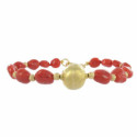 GOLD AND CORAL BRACELET GOLD AND CORAL BRACELET