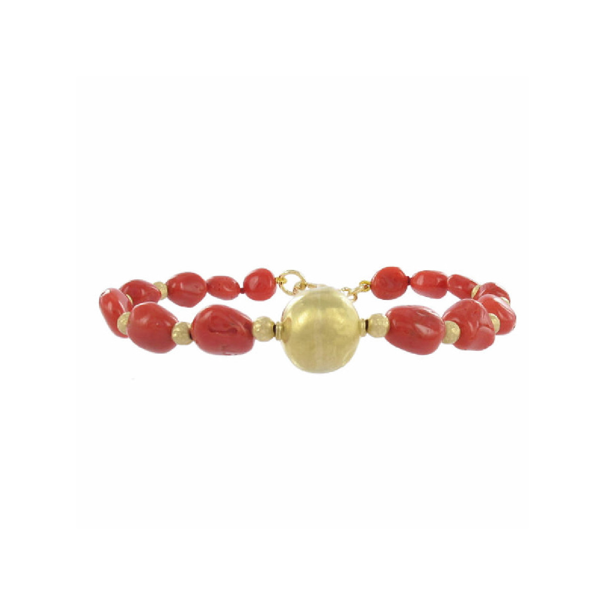 GOLD AND CORAL BRACELET