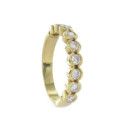 MEDIA ALIANZA EN ORO AMARILLO 18K 0,65 CT EN CHATÓN MEDIA ALIANZA EN ORO AMARILLO 18K 0,65 CT EN CHATÓN